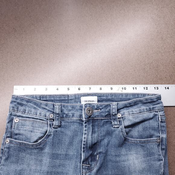 Hudson Jeans Womens 10 Medium Wash Blue Straight Leg Stretch Trendy - Picture 3 of 13